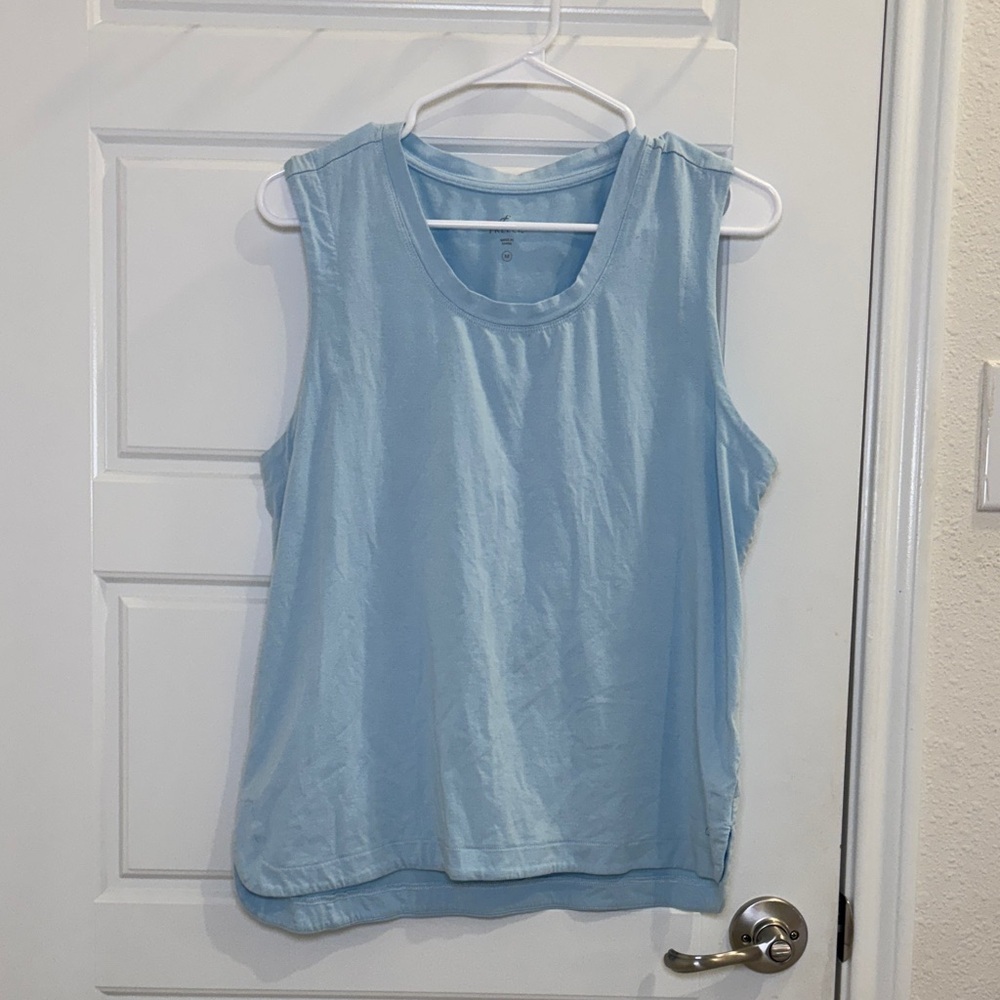 Freely Light Blue Sleeveless Tank Top Athleisure Soft Stretch Size Medium